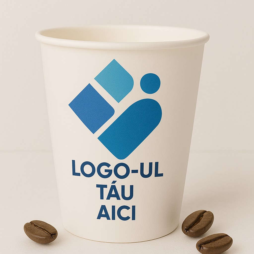 Pahar de carton personalizat cu logo